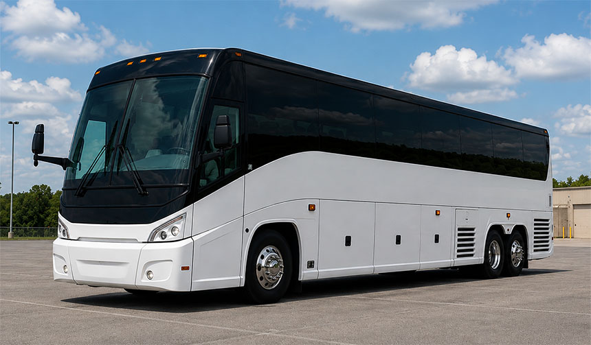 56-passenger charter bus in Indianapolis, IN